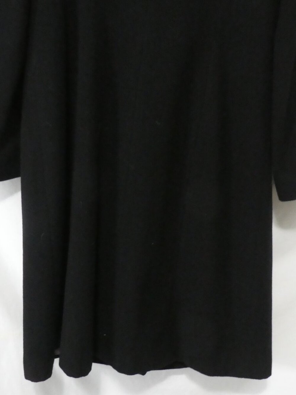 IKE BEHAR Black Wool Blend Shawl Portrait Collar Winter Overcoat Size 6 - Picture 15 of 16